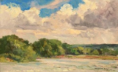 "Summer Clouds," Bernard Corey, 20th century, impressionist, landscape, oil