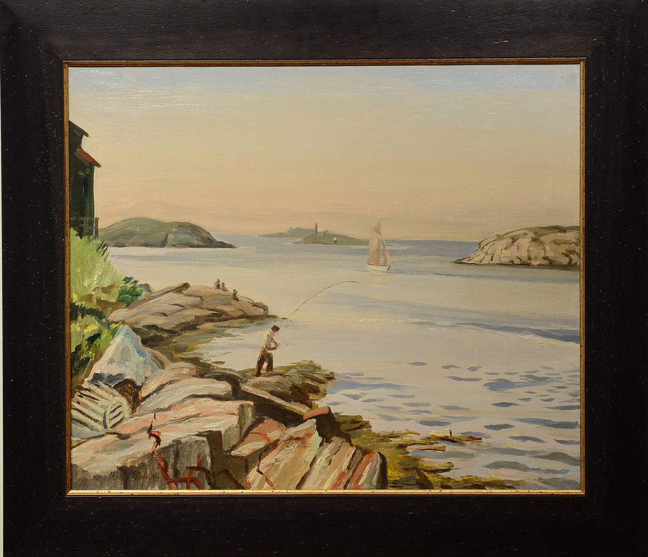 Fishing at Gilbert Head - Painting by Stephen Etnier