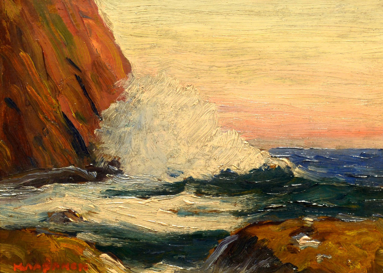 John Nichols Haapanen Landscape Painting - Crashing Surf, Whitehead