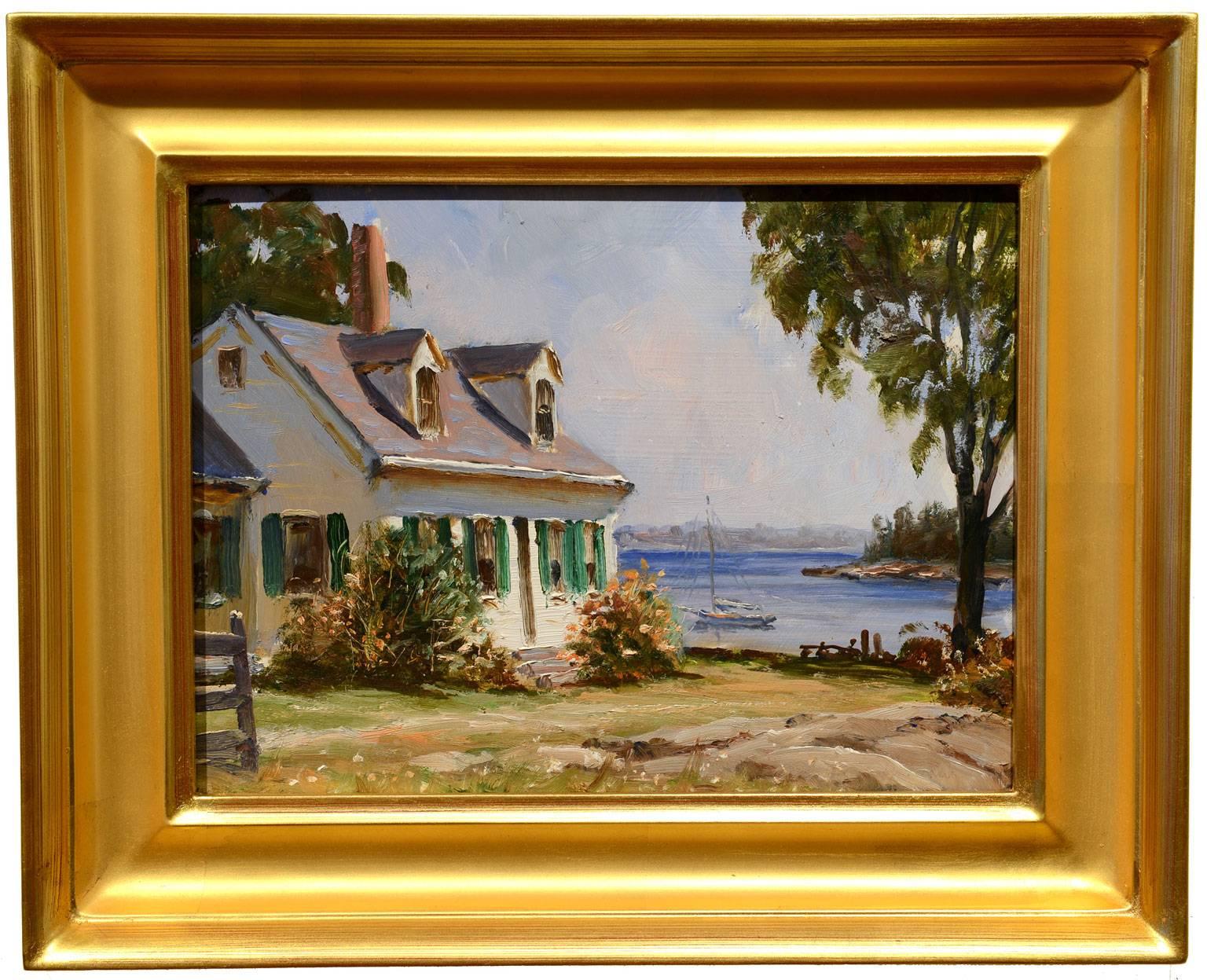 Place d'été:: rivière Sheepscot - Painting de Edward Harrigan