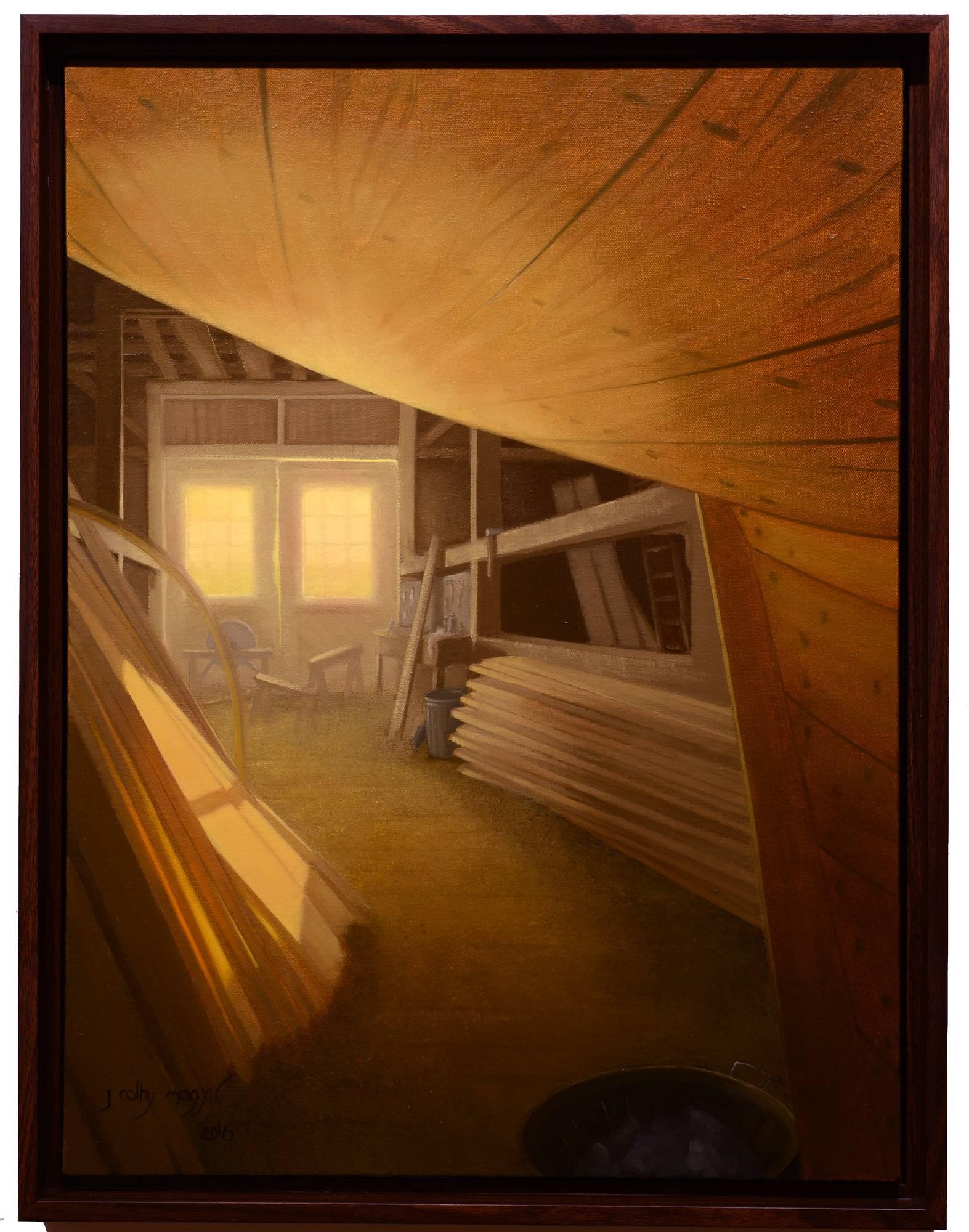 Friendship Sloop Underway - Painting by Judith Magyar