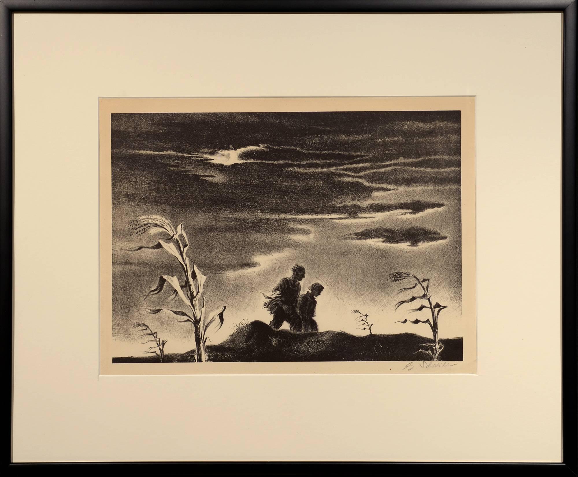 Wind in the Cornfield - Print by Georges Schreiber