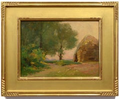 "Haystack, Late Afternoon, " William Dennis, impressionist, 1900-10, landscape