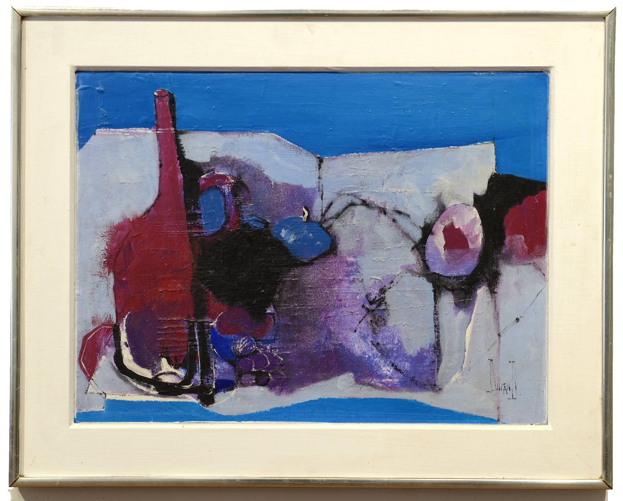 Natura morta blu - Painting di Joel Durand