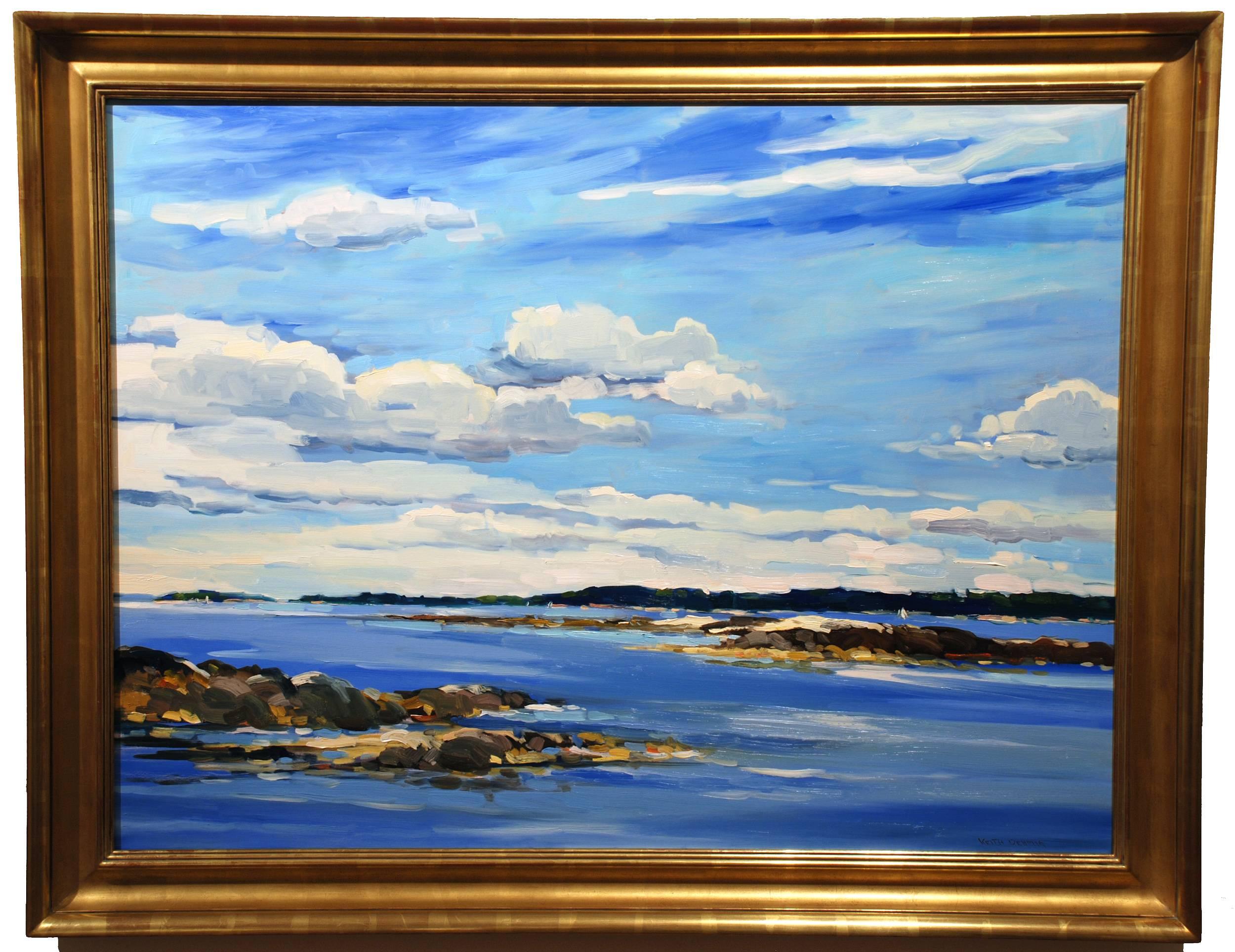 September Skies, Middle Bay - Painting by Keith Oehmig