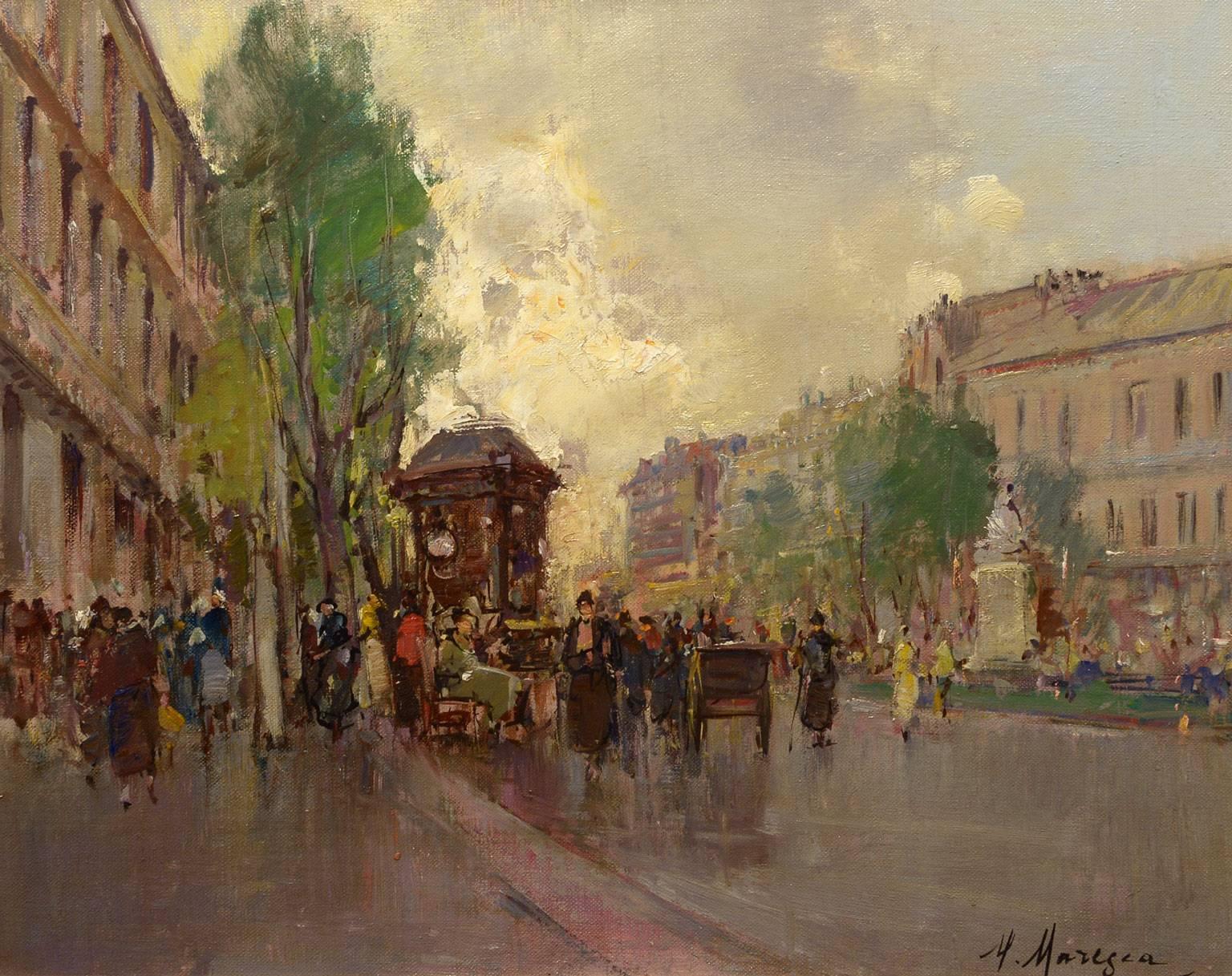 Mario Maresca Landscape Painting - Paris Boulevard