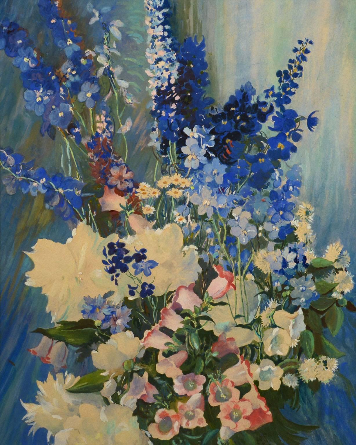 Laura Coombs Hills Still-Life Painting - Mid-Summer Bouquet