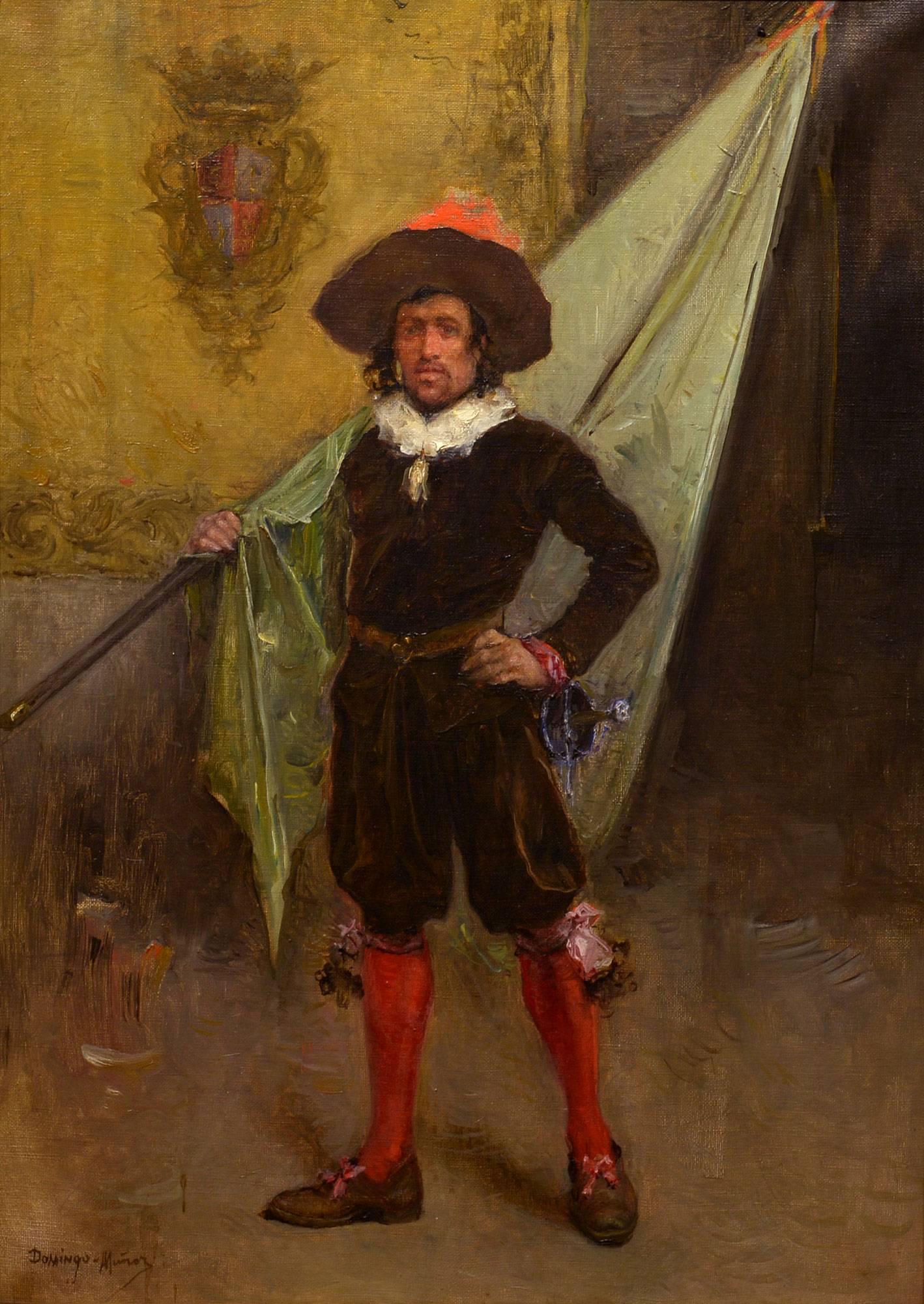 Domingo Muñoz y Cuesta Portrait Painting - Abanderado (Flag Bearer)