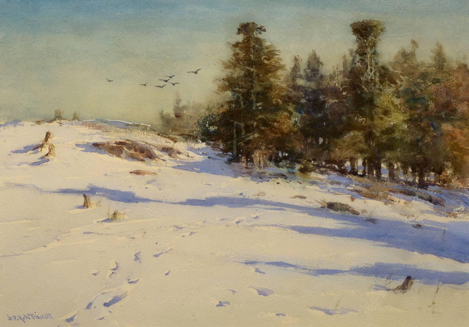 Samuel Peter Rolt Triscott Landscape Art - Winter on Monhegan