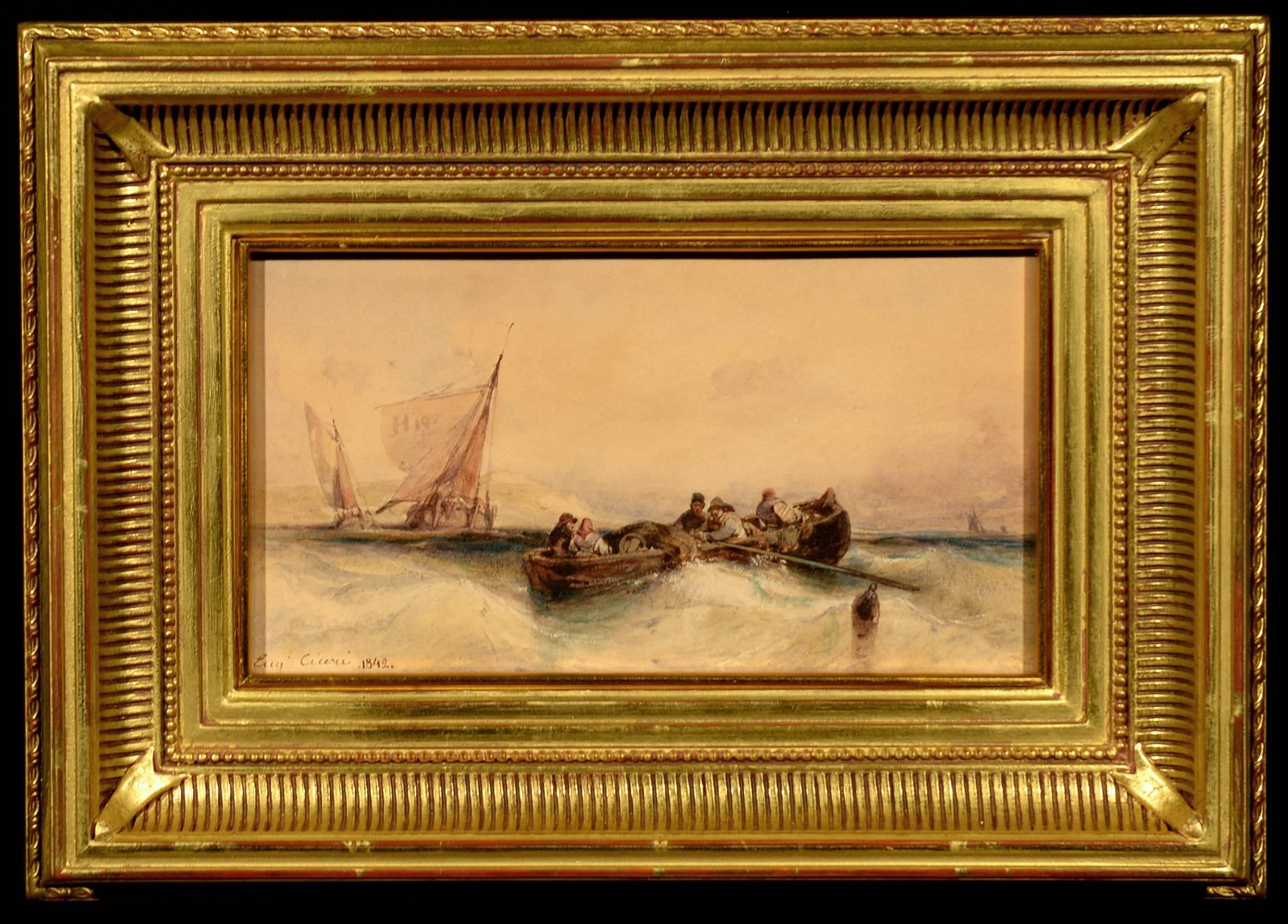 Heading to Sea, 1842 - Art by Eugene Ciceri