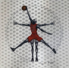 Michael Jordan Vitruvian Athlete - Red  Edition 4/35