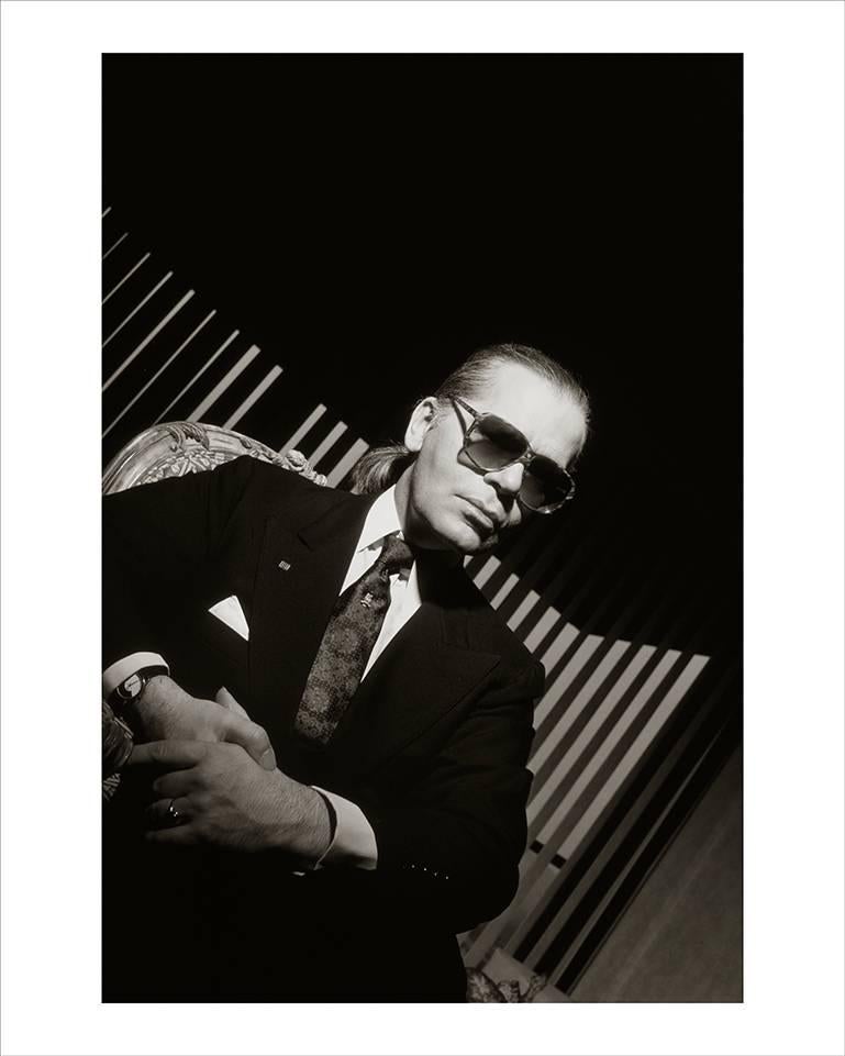 Lucille Khornak Black and White Photograph – Karl Lagerfeld