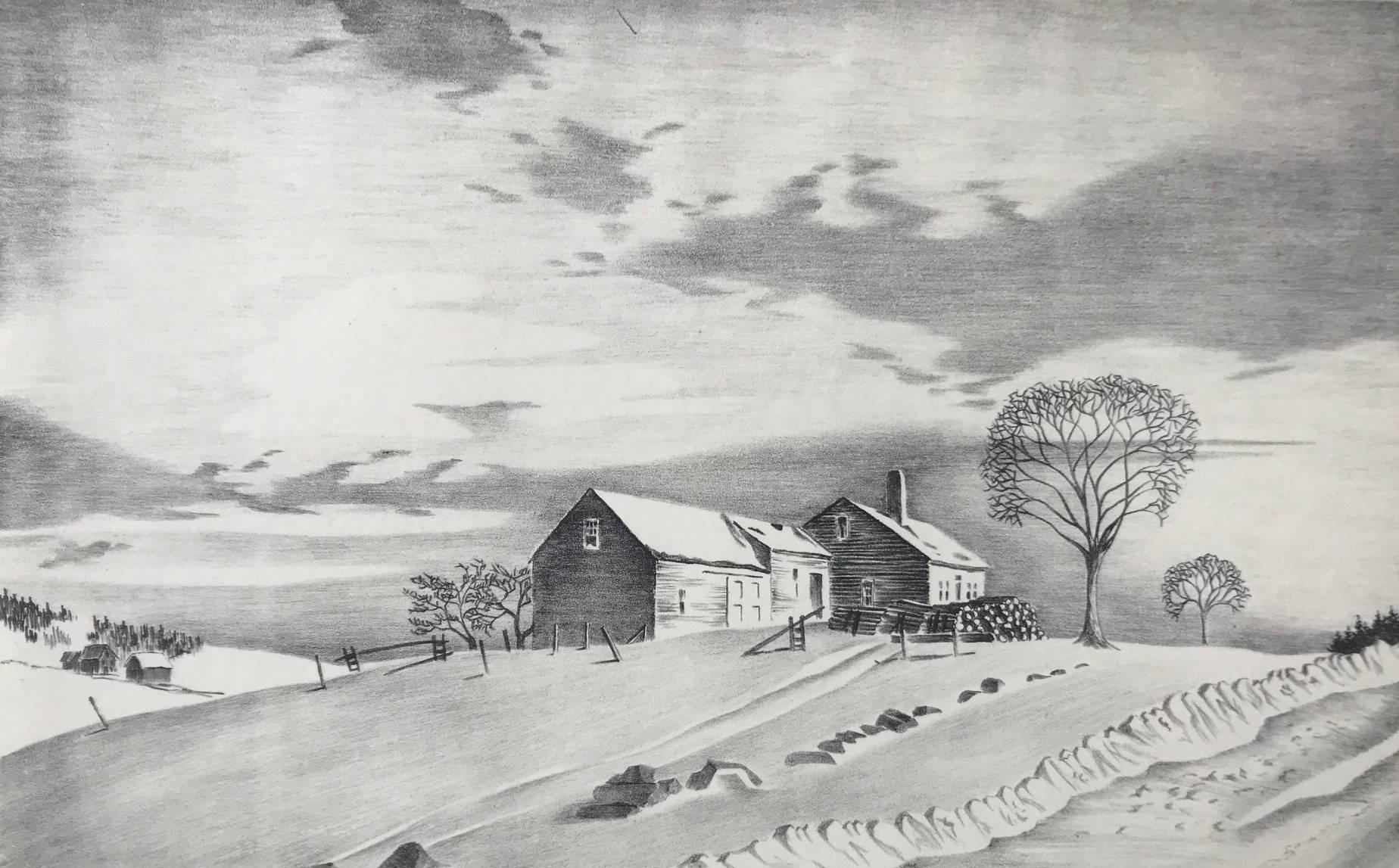 John D. Muench  Landscape Print - February (Edition 13/40)
