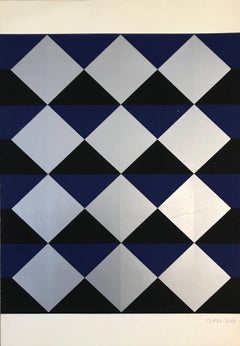 Senza titolo: Diamante nero, blu e argento