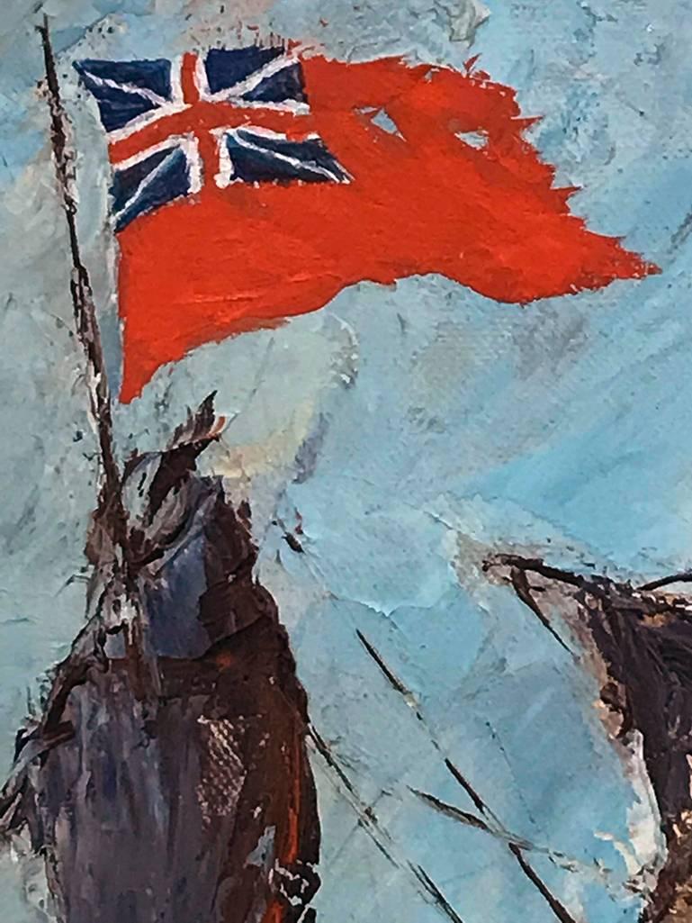 Il generale Pickering contro la U.S.S. Achille - Painting di Jean Bousquet