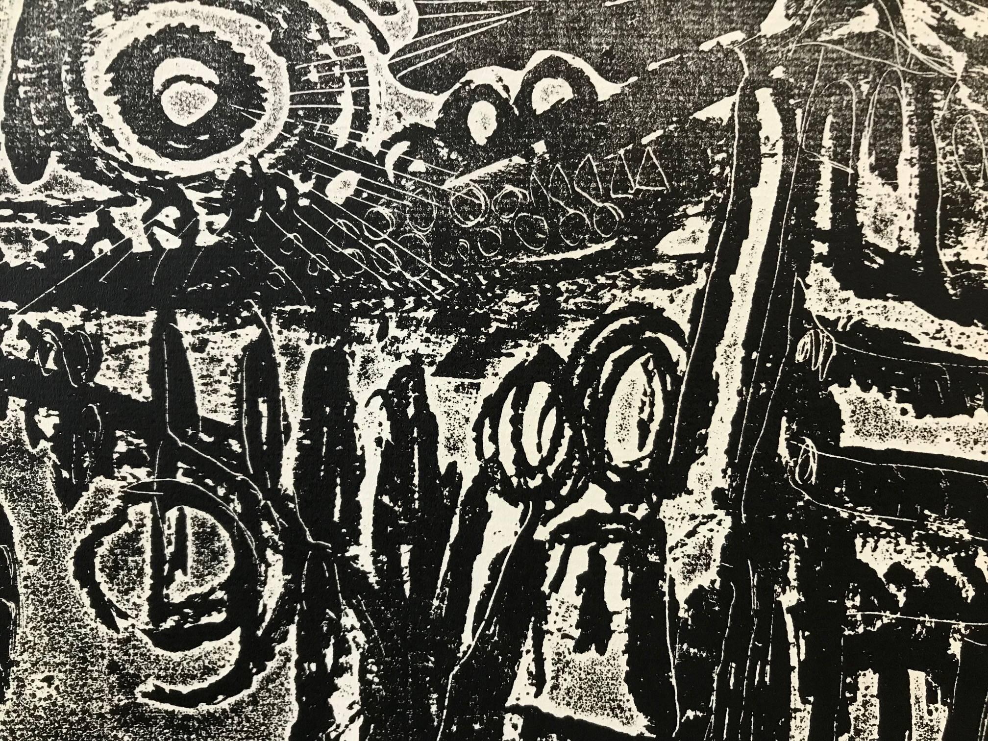 Untitled: Black and White Lithograph (Edition 4/100) - Print by Hilmar Friedrich