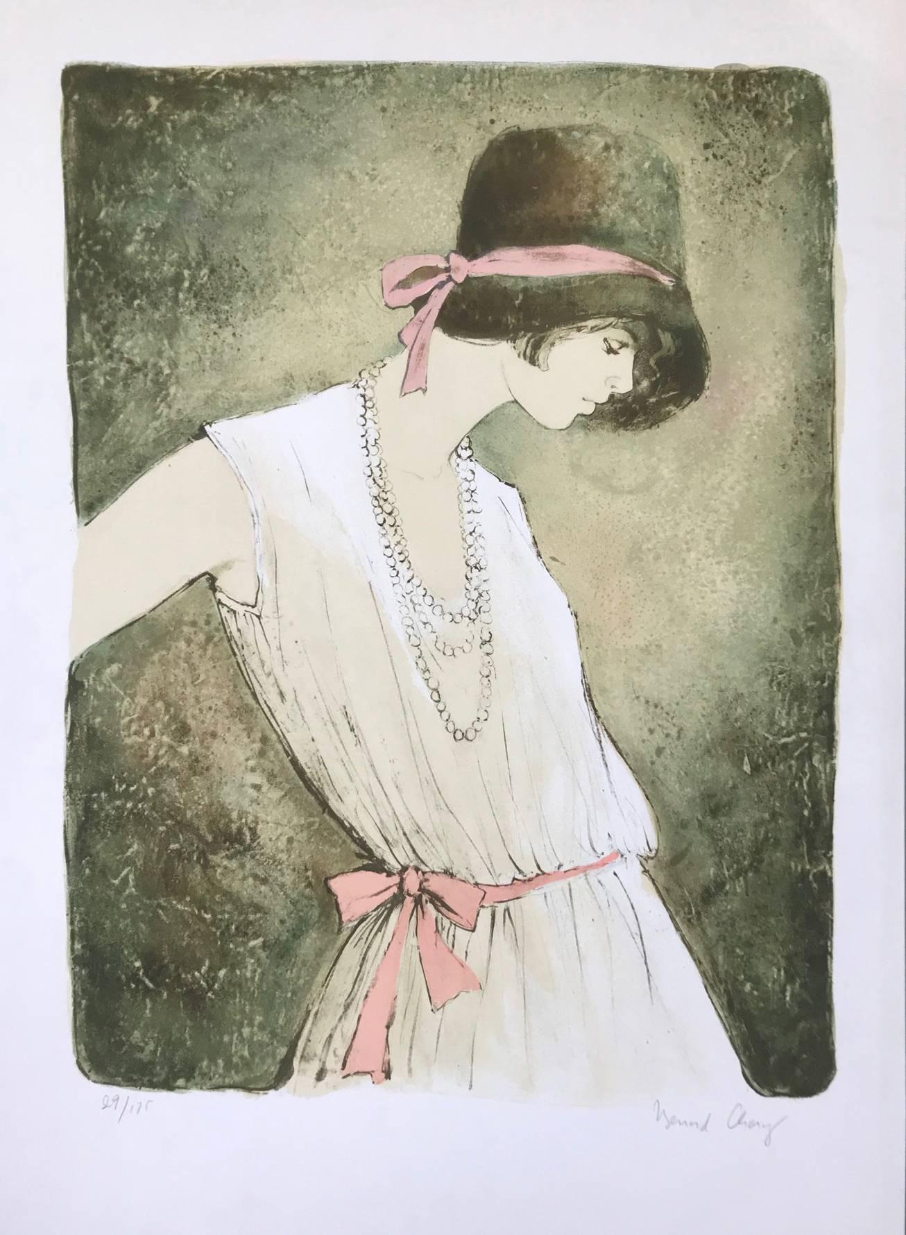 Girl with Pearls (Edition 29/175) - Print by Bernard Charoy