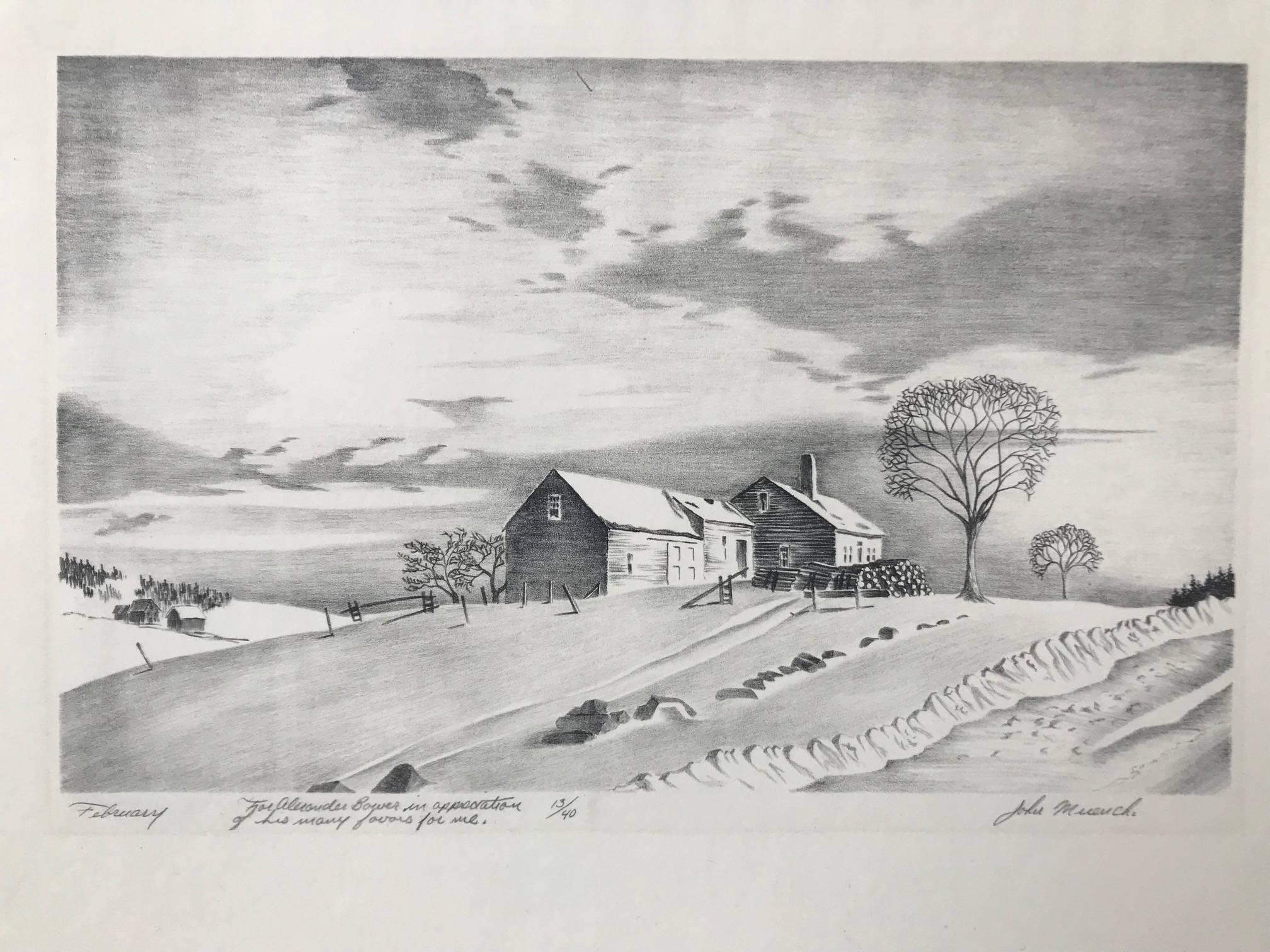 February (Edition 13/40) - Print by John D. Muench 