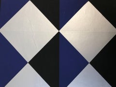 Untitled: Black, Blue and Silver Diamond