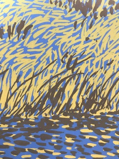 Senza titolo: Paesaggio viola, blu e oro (Edizione 39/200)