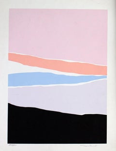 Vintage Untitled: Lavender, Blue & Pink Serigraph (Edition 303/350)