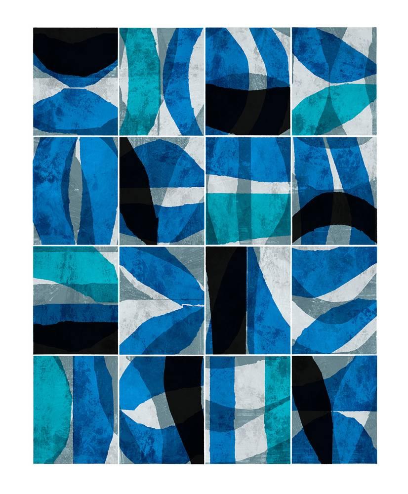 Brad Ellis Abstract Print - Paradigm Blue