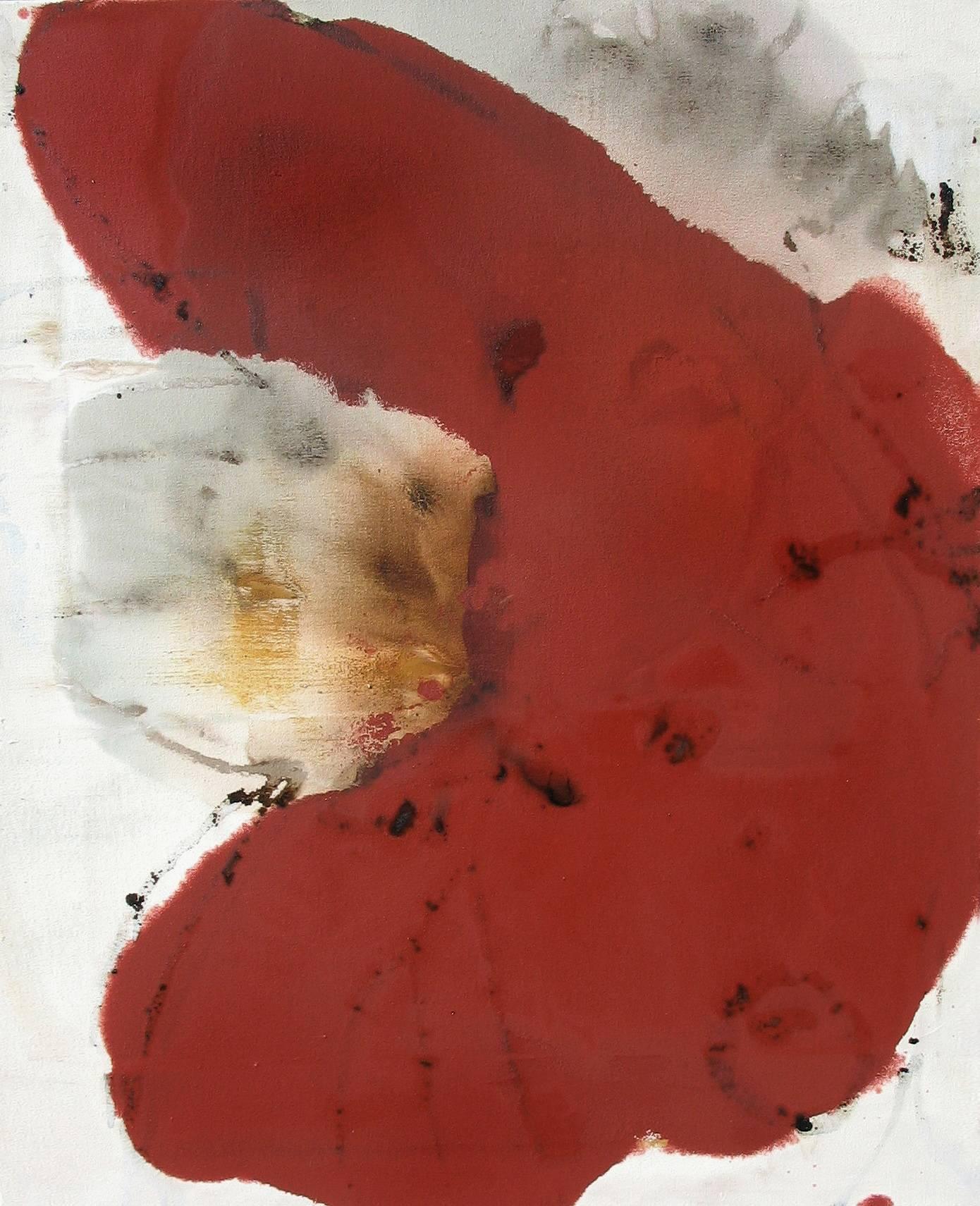 Dirk De Bruycker Abstract Painting - Small Red II