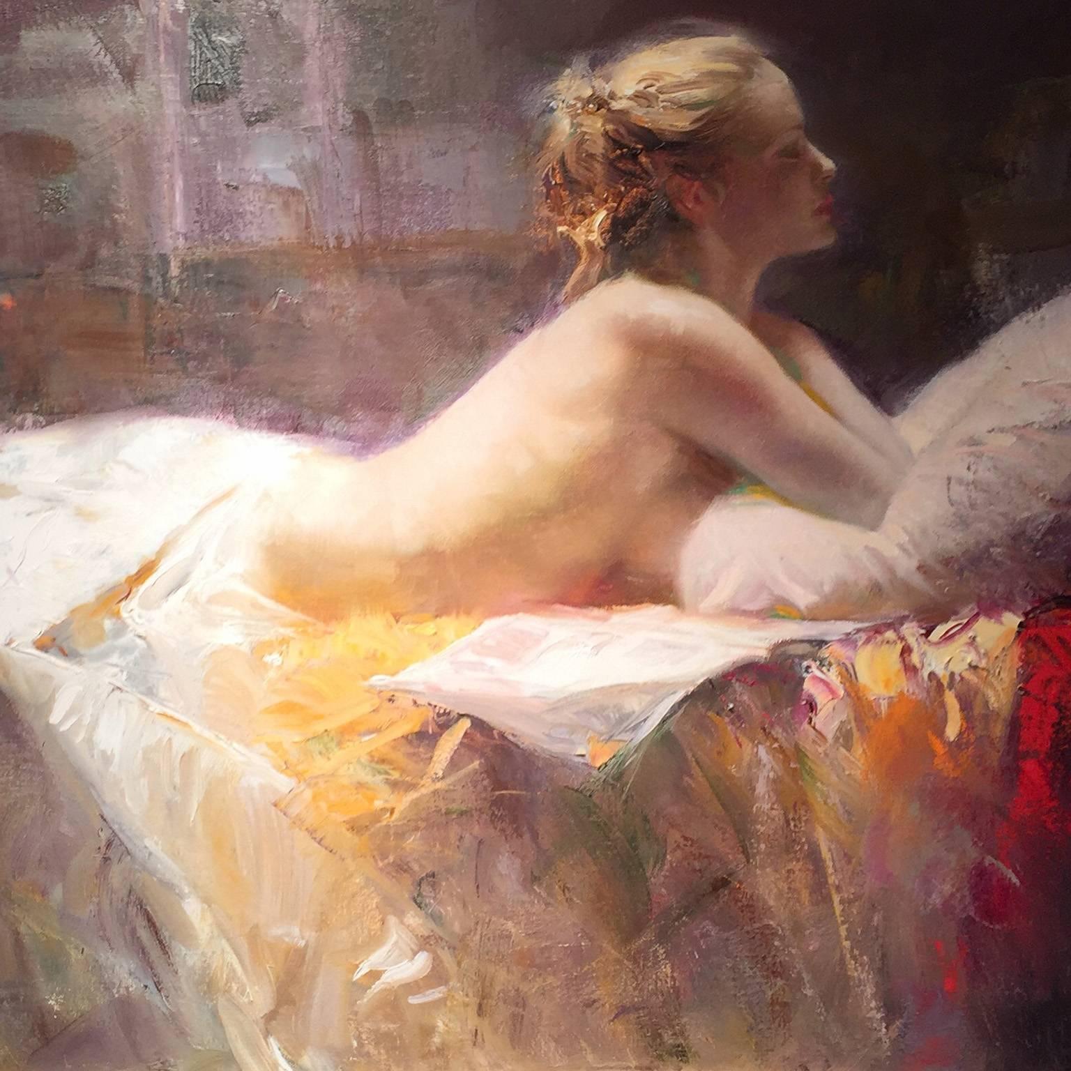 Nude - Painting by Pino Daeni