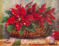 Poinsettia Basket