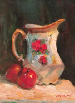 Apples with Ceramic Vase
