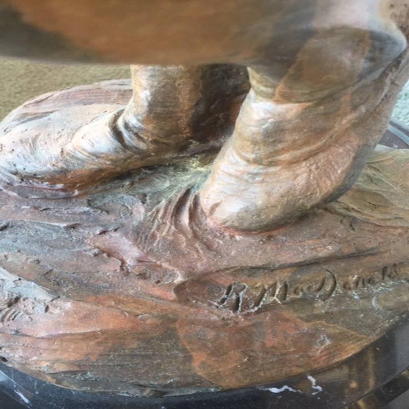 Nureyev - Gold Figurative Sculpture by Richard MacDonald