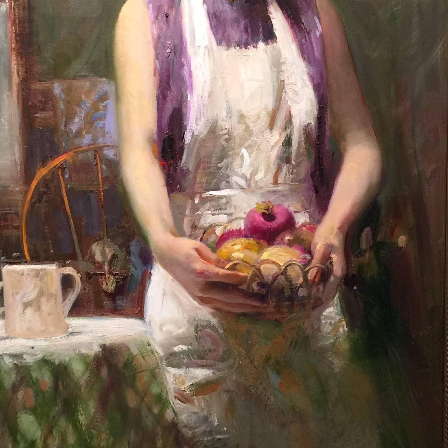 Young Girl - Romantic Painting by Pino Daeni