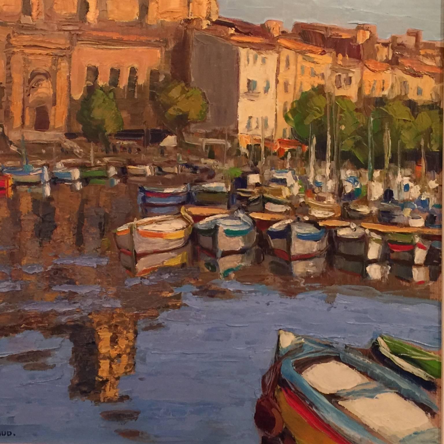 Mediterranean Scene - Contemporary Painting by André Roubaud