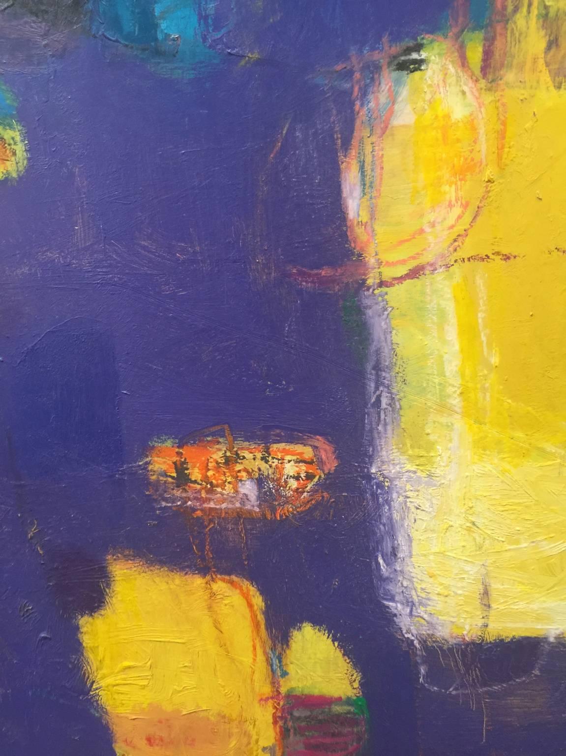 Two Fishes in a Crowded Ocean - American Modern Painting by John Paul Berry