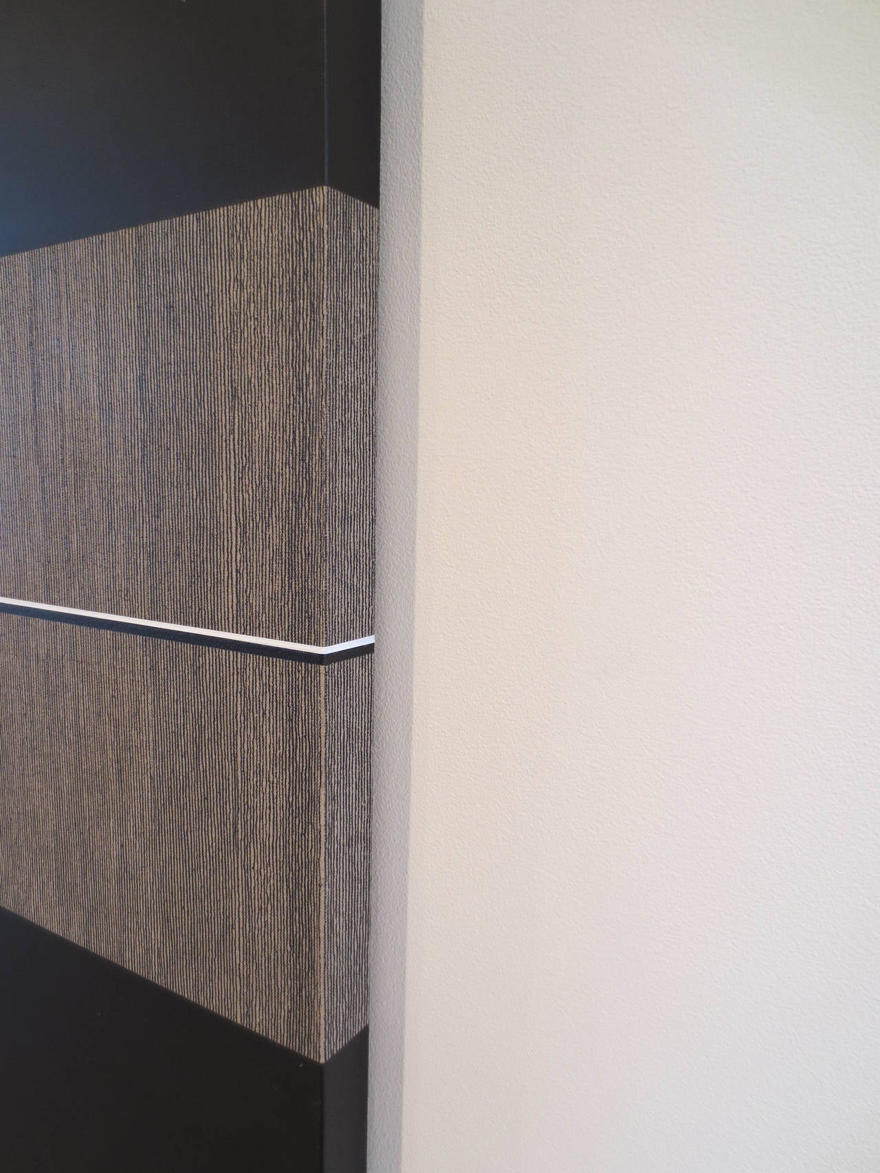 One thing clearly apparent in Max Cole's work is the precision and skill necessary in their creation, although the viewer may not realize just how much time in the studio Cole commits to each piece. Crafted of acrylic on linen, the bands of