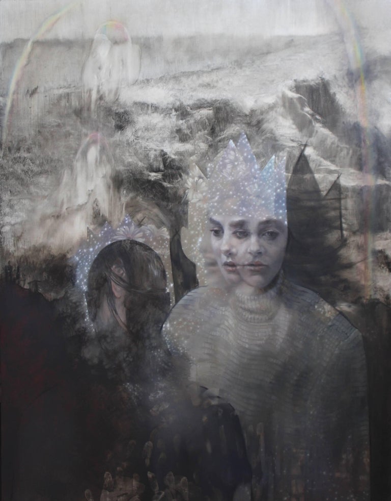 Olivia Hill Abstract Painting - King and Queen of Scorched Earthland