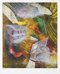 L
essence de l
essentiel 1983 Matta Etching Framed