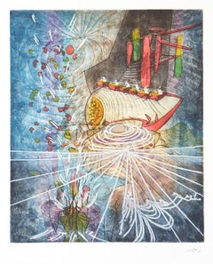 Elire le délire 1983 Matta Etching Framed