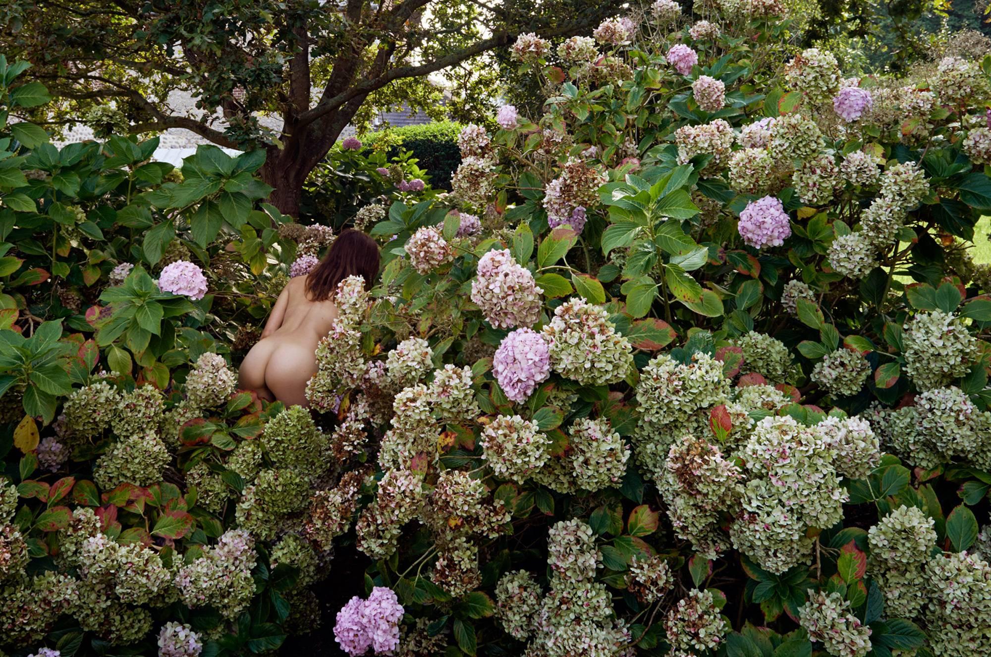 Sonia Sieff Nude Photograph – Jeune fille en fleurs, Normandie