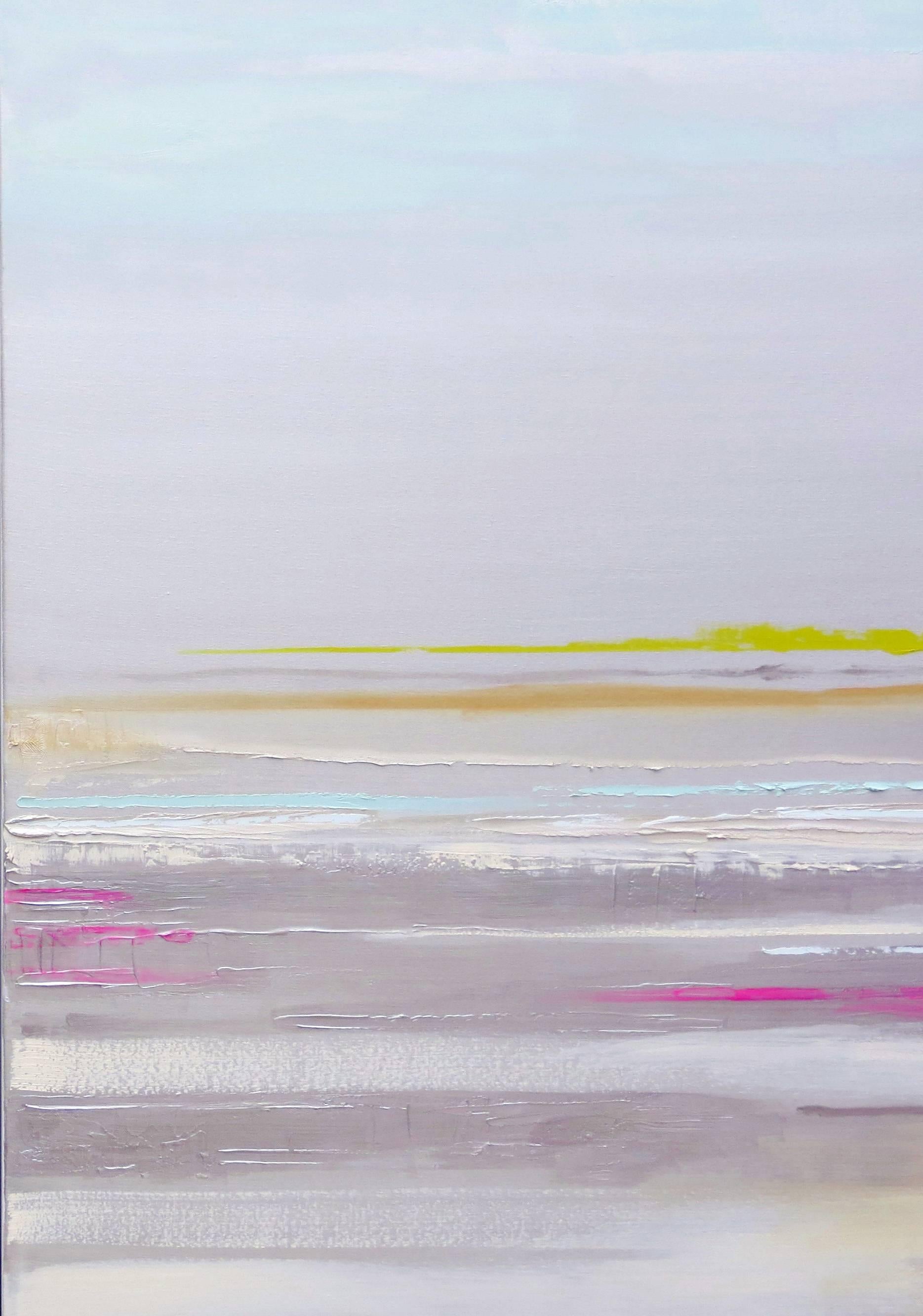 Barbara Sussberg Abstract Painting - Silver Morning I