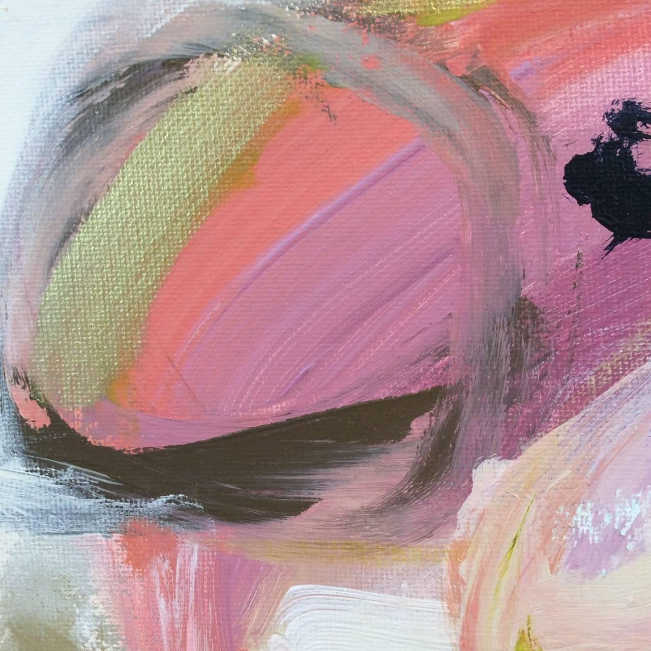Window II - Beige Abstract Painting by Katie Ré Scheidt