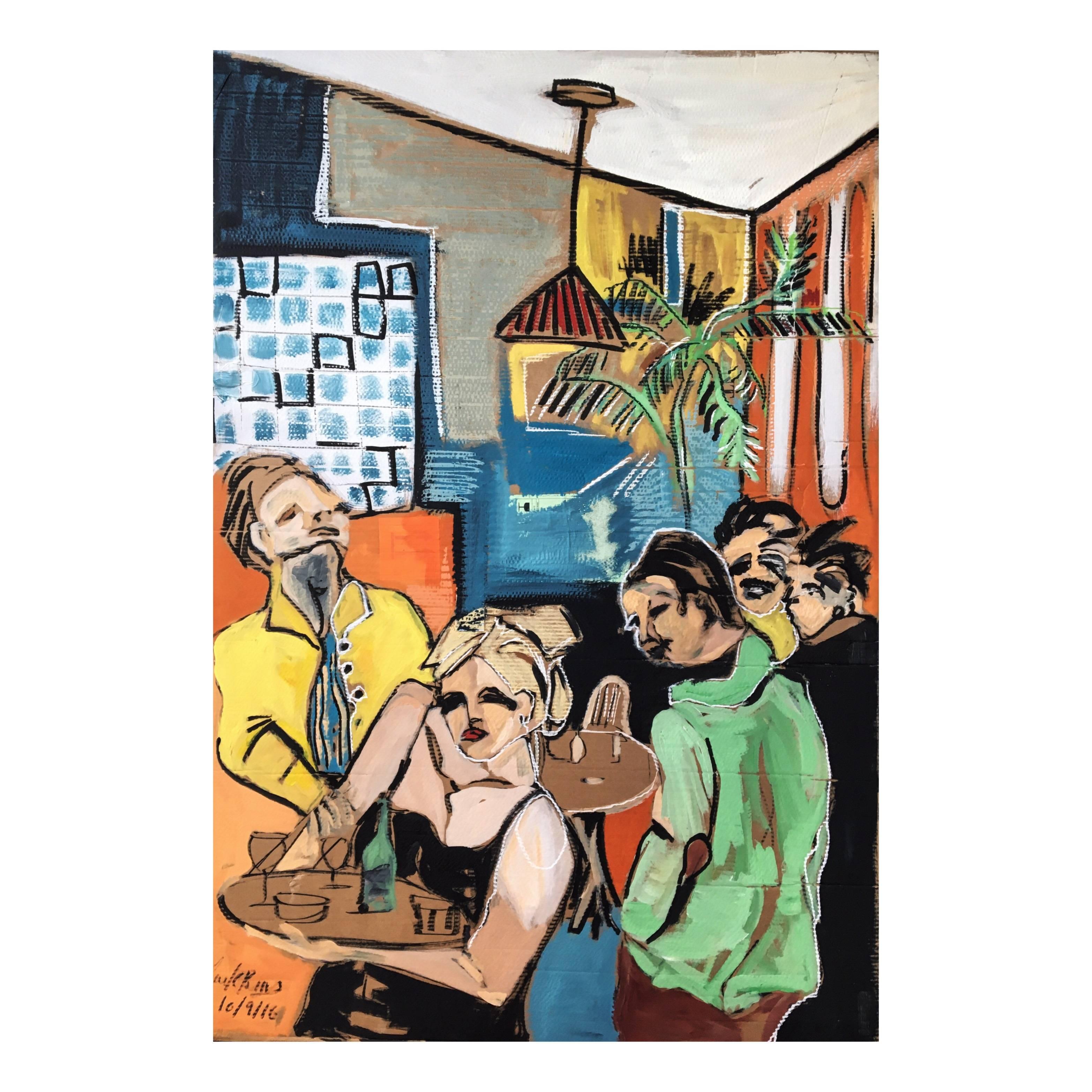 Jack Penny Abstract Painting - Private Members 1