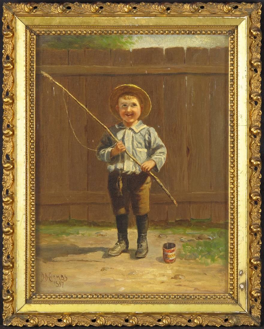 « Petit pêcheur »   - Painting de Delbert Coombs
