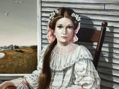 « Front Porch » - Magnifique jeune femme en chaise à bascule