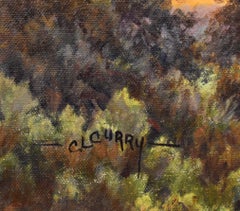 "SUNSET VISTA" TEXAS HILL COUNTRY LANDSCAPE. STUNNING ORANGES & YELLOWS.