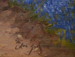 "POSTAL BLUES" TEXAS BLUEBONNET PAINTING JOE G. RUSSELL RURAL ROUTE