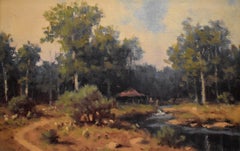 "FISH CAMP" TEXAS HILL COUNTRY ROLAND D. ENRIGHT FRAME SIZE 9 X 12