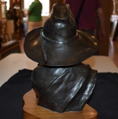 "CLIFF DWELLER" BRONZE WESTERN NATIVE AMERICAN INDIAN STATUE GEORGE HALLMARK