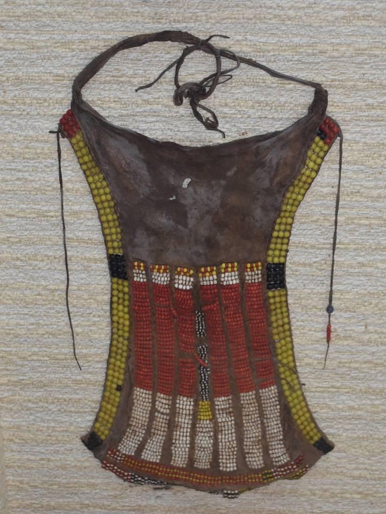 Unknown - Large Shadow Box with Vintage Zulu Art Beadwork For Sale at ...