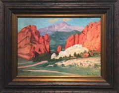 Vintage "Garden of the Gods, Pikes Peak"  Colorado Landscape Rolla Taylor  (1872-1970)